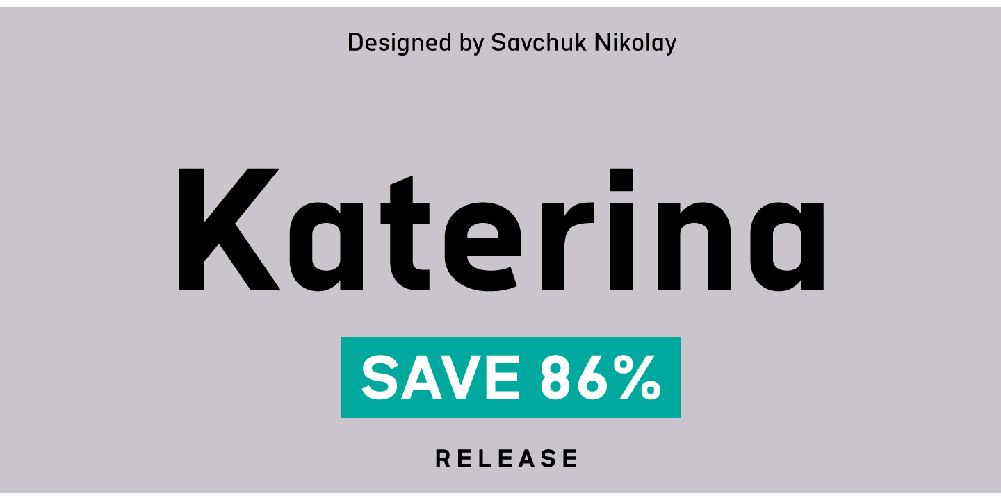 Пример шрифта Katerina Medium